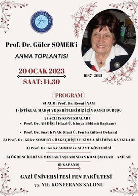 Prof. Dr. Güler SOMER'i Anma Toplantısı