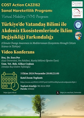 Türkiye’de Vatandaş Bilimi ile Akdeniz Ekosistemlerinde İklim Değişikliği Farkındalığı