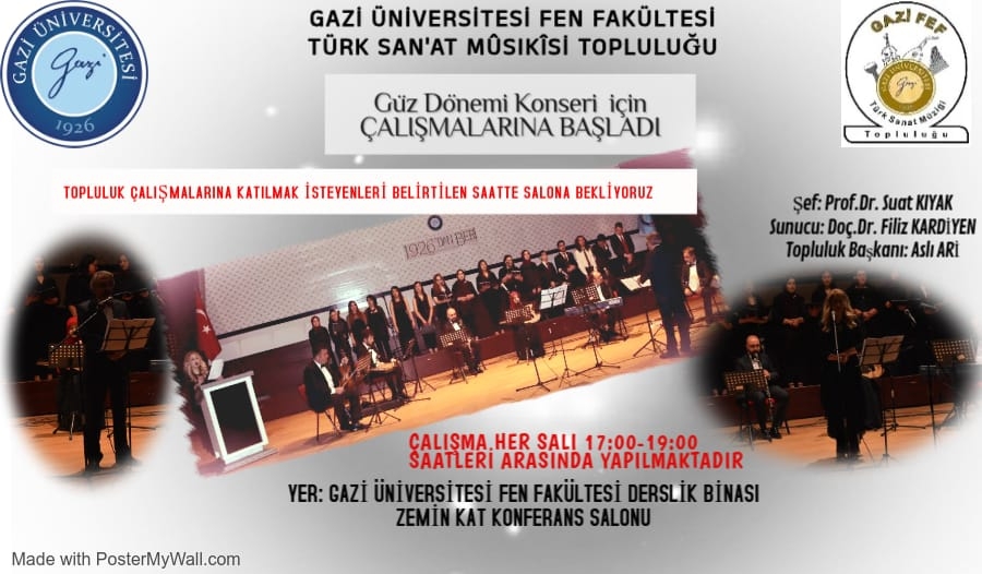 Gazi Üniversitesi Fen Fakültesi Türk Sanat Musıkisi Topluluğu Çalışmaları -1