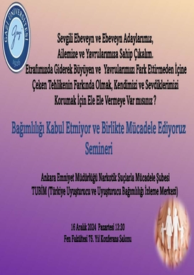 Akademik ve İdari Personelimiz için Madde Bağımlılığı Semineri