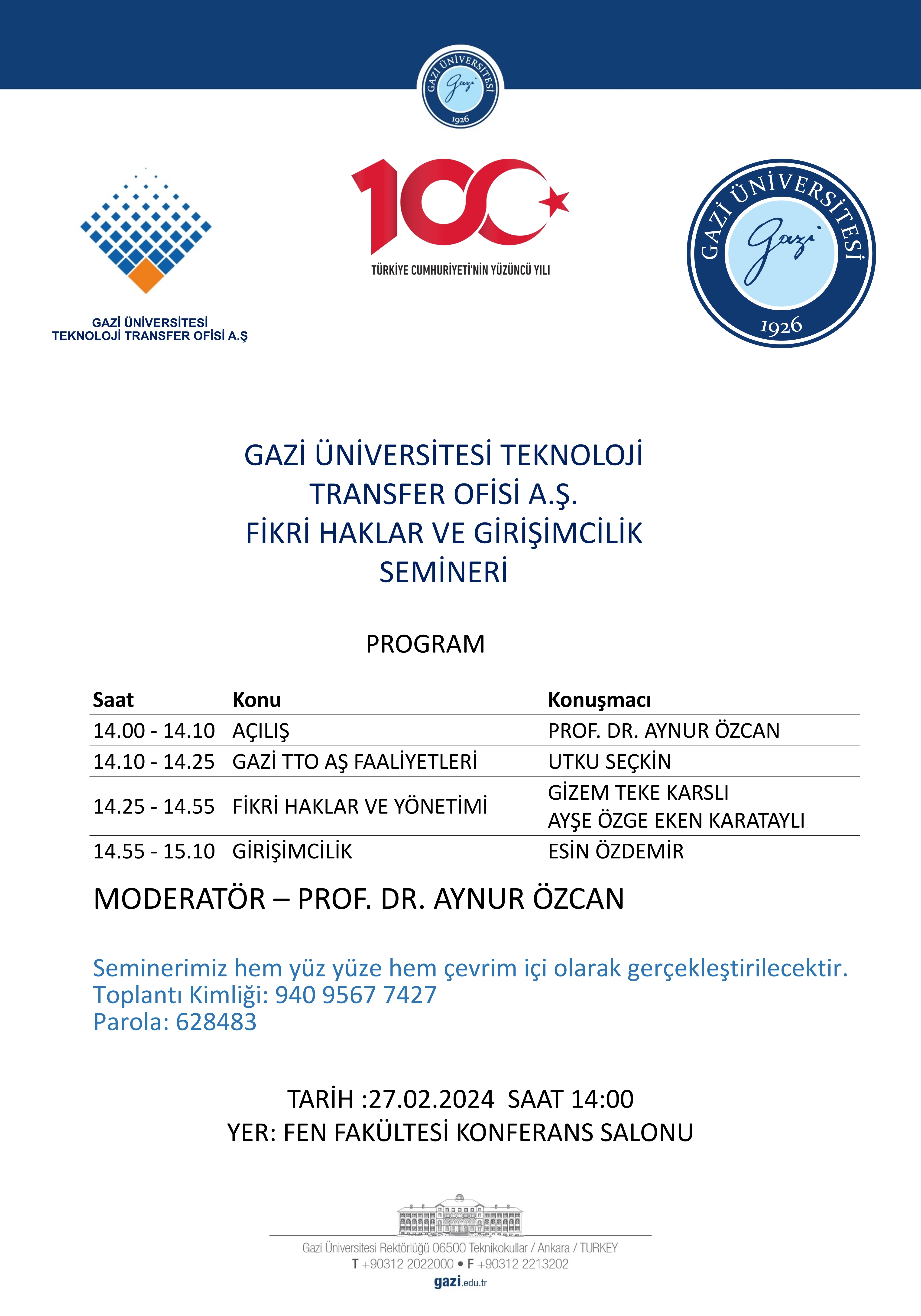 Fikri Haklar ve Girişimcilik Semineri -1