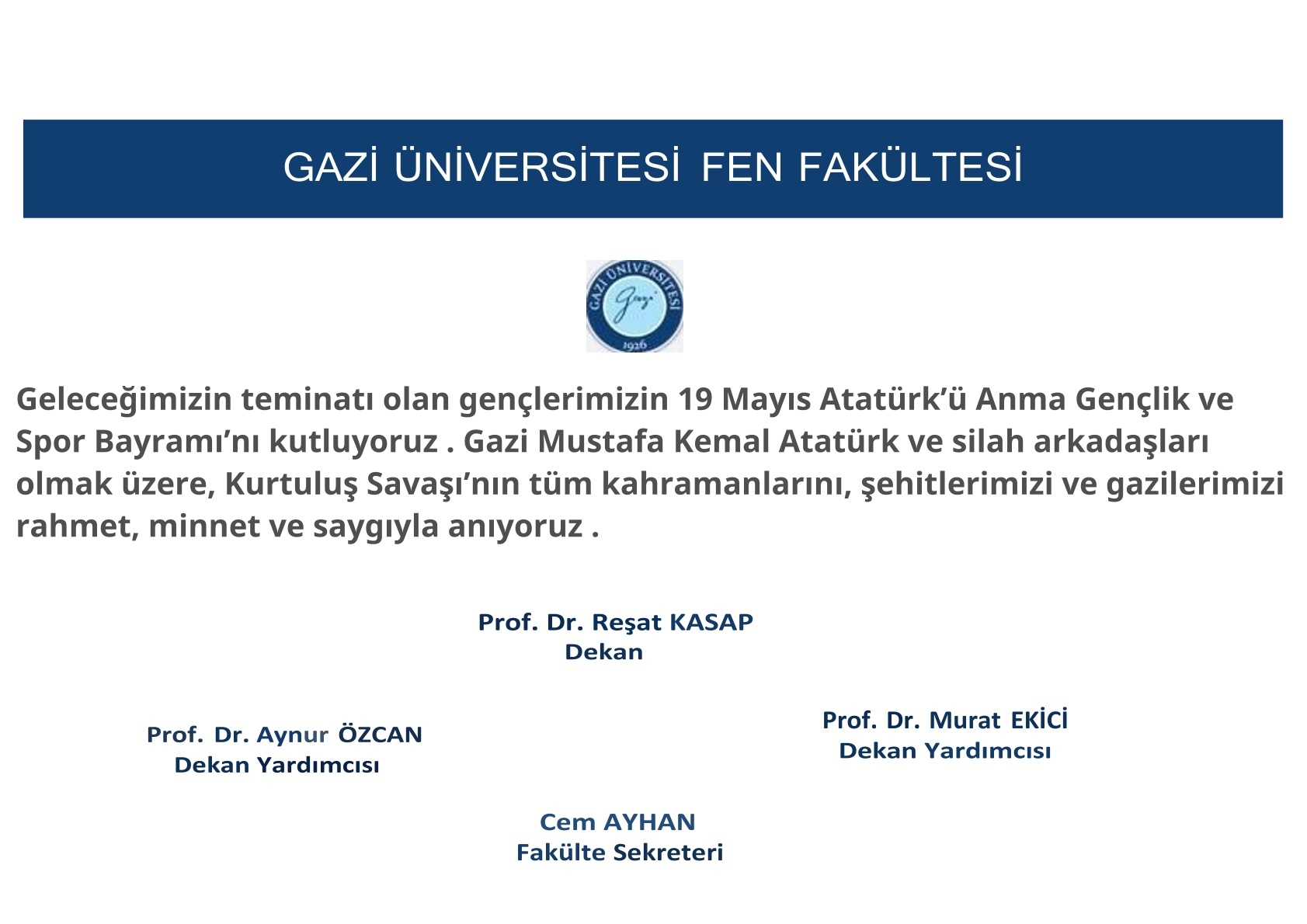 19 Mayıs Atatürk'ü Anma Gençlik ve Spor Bayramı-1