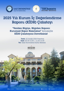 2025 Yılı Kurum İç Değerlendirme Raporu (KİDR) Çalıştayı