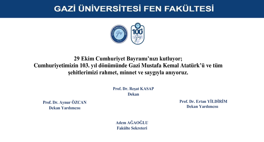 29 Ekim Cumhuriyet Bayramı Kutlama Mesajı