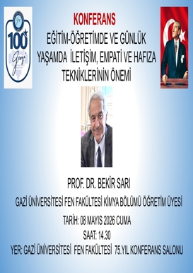 Konferans: Eğitim-Öğretimde ve Günlük Yaşamda İletişim, Empati ve Hafıza Tekniklerinin Önemi