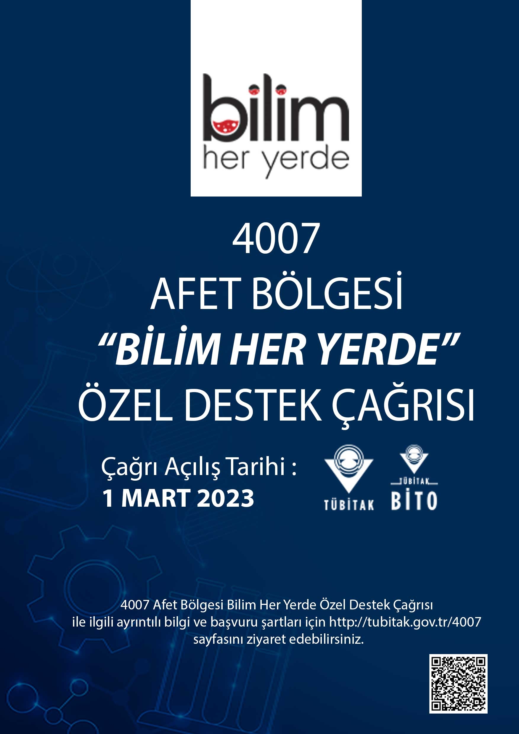 4007 Afet Bölgesi "Bilim Her Yerde" Özel Destek Çağrısı-1