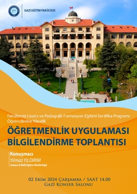 Öğretmenlik Uygulaması Bilgilendirme Toplantısı