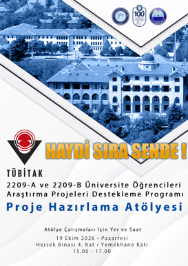 TÜBİTAK 2209-A ve 2209-B Üniversite Öğrencileri Araştırma Projeleri Destekleme Programı Proje Hazırlama Atölyesi