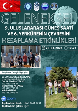 Geleneksel 9. Uluslararası Güneş Saati ve 6. Yerkürenin Çevresini Hesaplama Etkinlikleri
