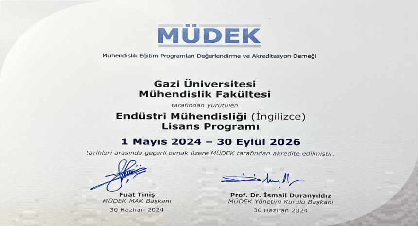 MÜDEK akreditasyonu