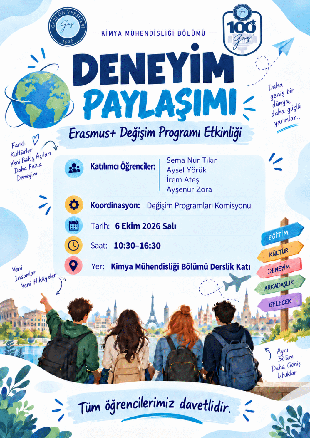 Erasmus deneyim paylaşımı
