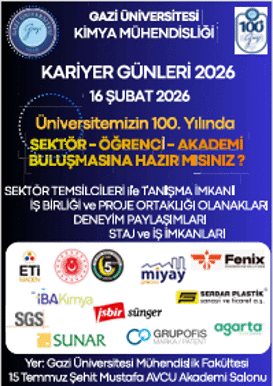 Gazi Üniversitesi Kimya Mühendisliği Kariyer Günleri