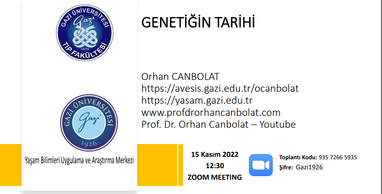 Webinar "Genetiğin Tarihi" -1