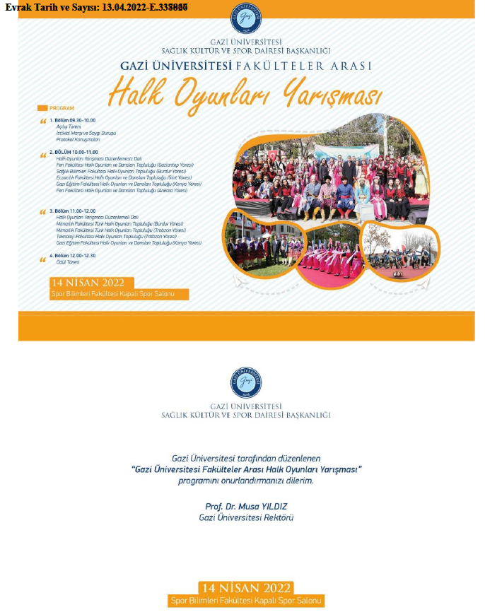 Gazi Üniversitesi Fakülteler Arası Halk Oyunları Yarışması-1