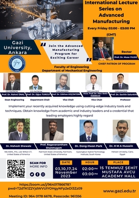 International Lecture Series on Advanced Manufacturing-1