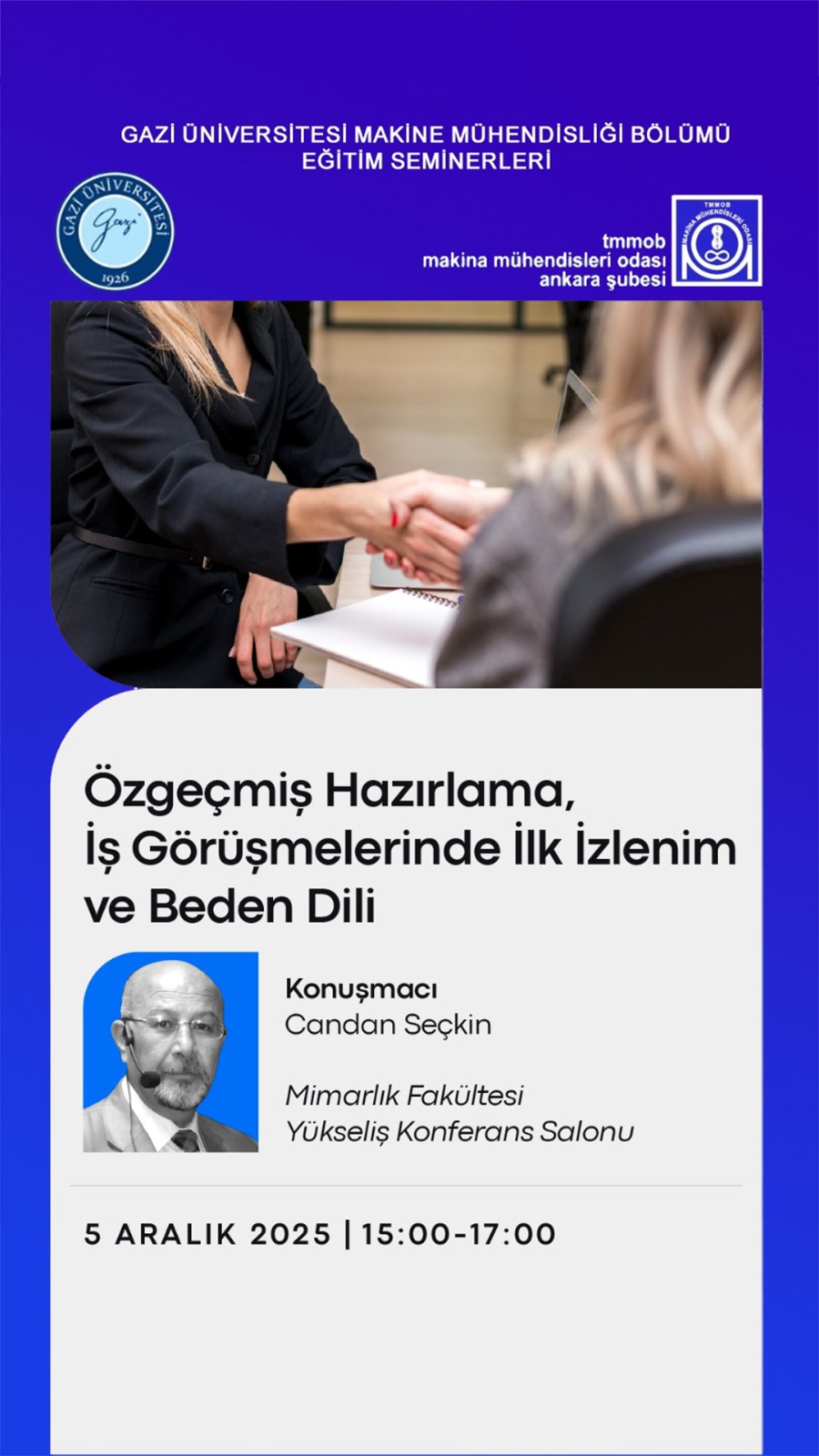 Özgeçmiş Hazırlama, İş Görüşmelerinde İlk İzlenim ve Beden Dili