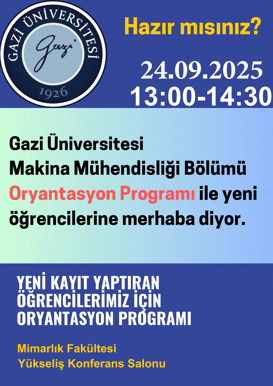 25-26 Eğitim-Öğretim Yılı Oryantasyon Programı