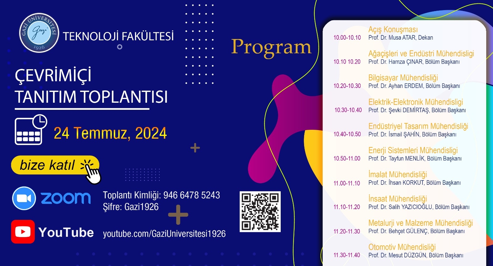 Fakültemizi Tercih Edecek Adaylar İçin Çevrim İçi Tanıtım Toplantısı-1