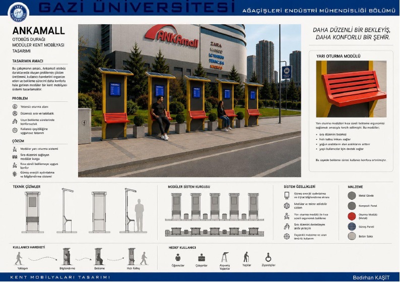 AEM360 - KENT MOBİLYALARI TASARIMI, AEM354-ÜRETİM TEKNOLOJİSİ 2 ve AEM422 -TASARIM PROJE 3  DERSLERİ KAPSAMINDA PROJE VE POSTER SUNUMLARI-1