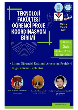 Lisans Öğrencisi Katılımlı Araştırma Projeleri Bilgilendirme Toplantısı