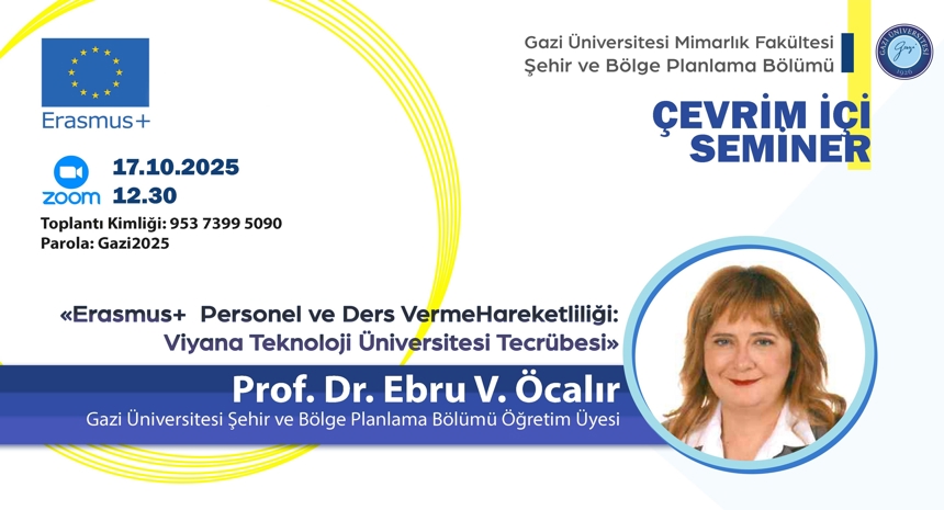 Çevrim içi seminer - Prof. Dr. Ebru V. Öcalır - Erasmus+