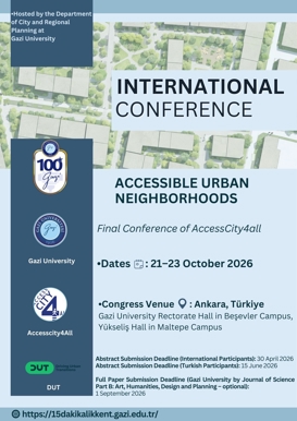 International Conference - Accessible Urban Neighborhoods