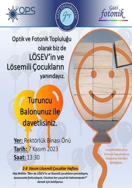 2-8 Kasım Lösemili Çocuklar Haftası kapsamında Turuncu Balon Etkinliği