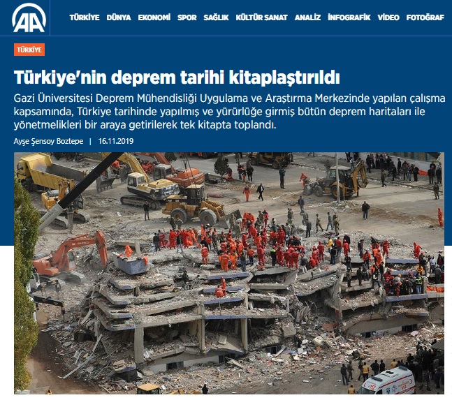 Türkiye'nin Deprem Tarihi Kitaplaştırıldı