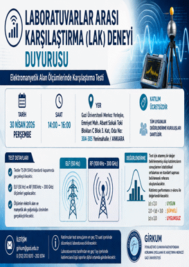 LABORATUVARLAR ARASI KARŞILAŞTIRMA (LAK) DENEYİ DUYURUSU