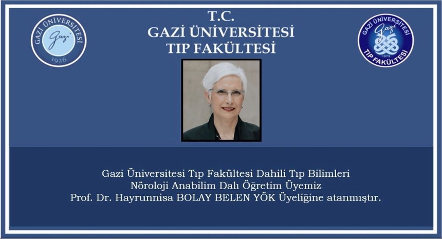 Prof. Dr. Hayrunnisa Bolay Belen, YÖK Üyeliğine Atanmıştır