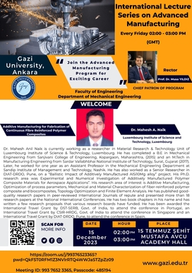 International LectureSeries on Advanced Manufacturing