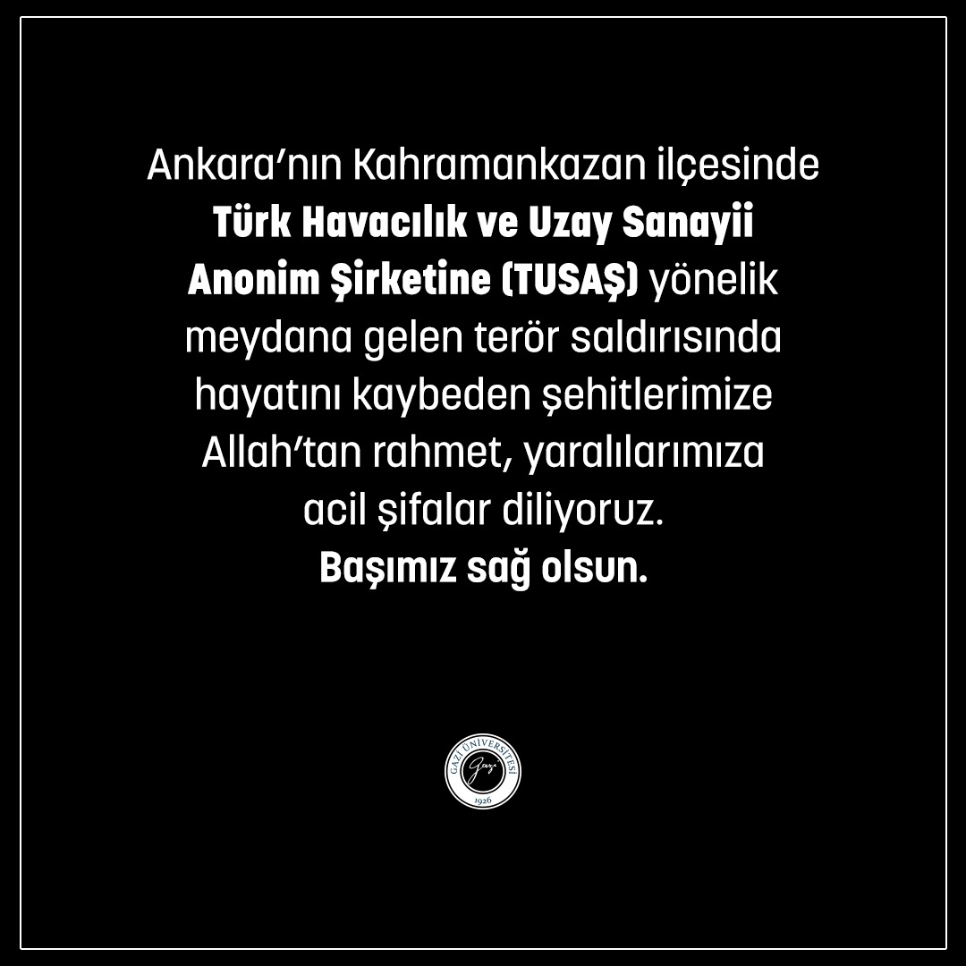 TUSAŞ Tesislerine Yönelik Gerçekleştirilen Terör Saldırısı ile İlgili Kınama Mesajı-1