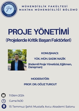 Proje Yönetimi (Projelerde Kritik Başarı Faktörleri)