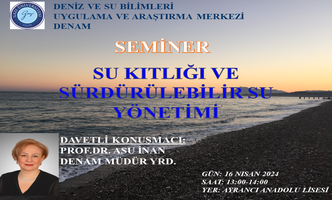 Seminer: Su Kıtlığı ve Sürdürülebilir Su Yönetimi