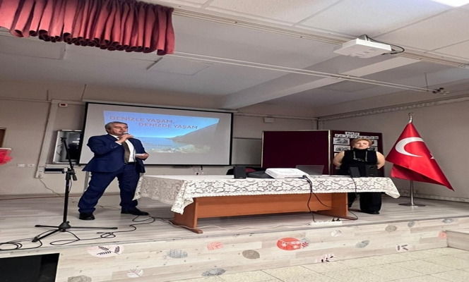 Mimar Sinan Ortaokulu öğrencilerine “Denizle Yaşam, Denizde Yaşam" sunum