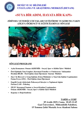 «SUYA BİR ADIM, HAYATA BİR KAPI»