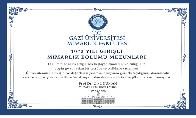1972 yılı girişli mimarlık bölümü mezunları buluşması gerçekleştirildi