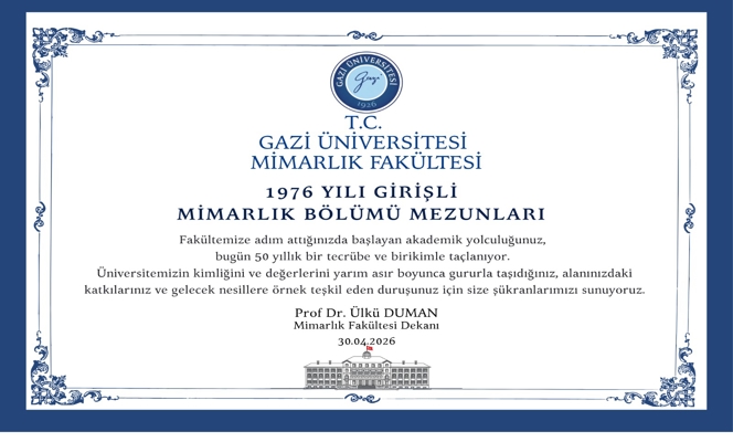 1976 yılı girişli mimarlık bölümü mezunları buluşması gerçekleştirildi