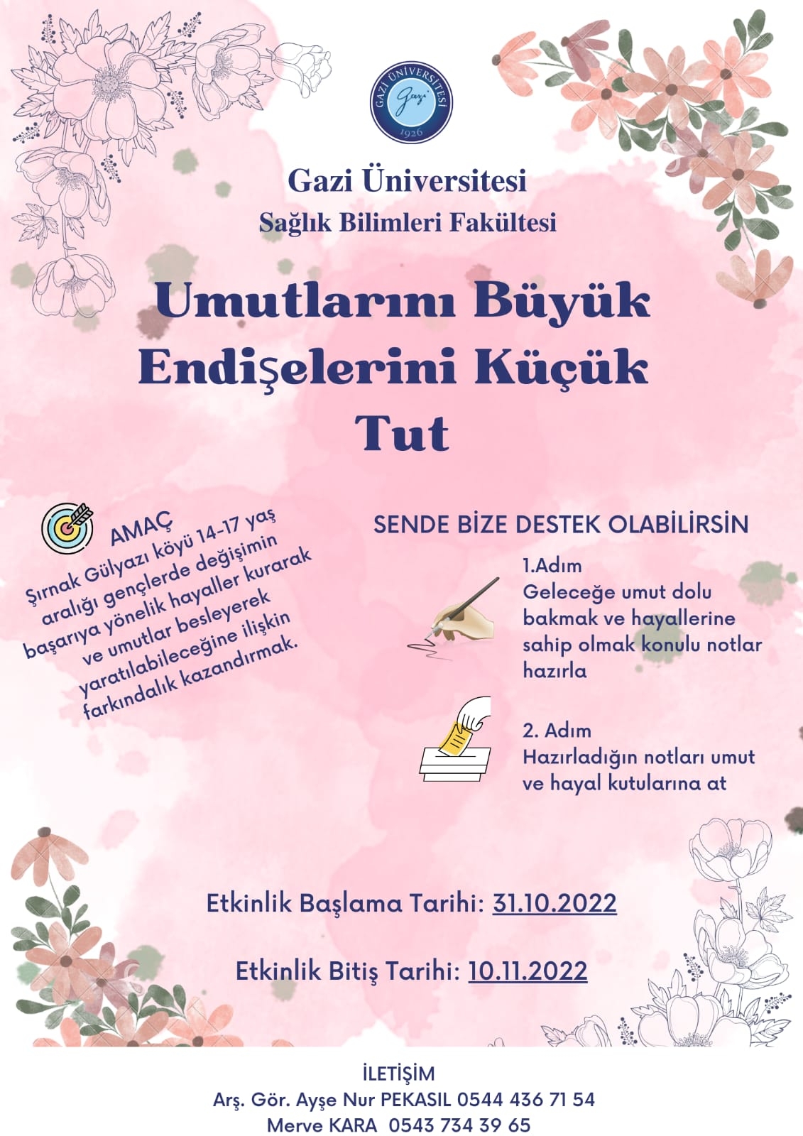 Umutlarını Büyük Endişelerini Küçük Tut