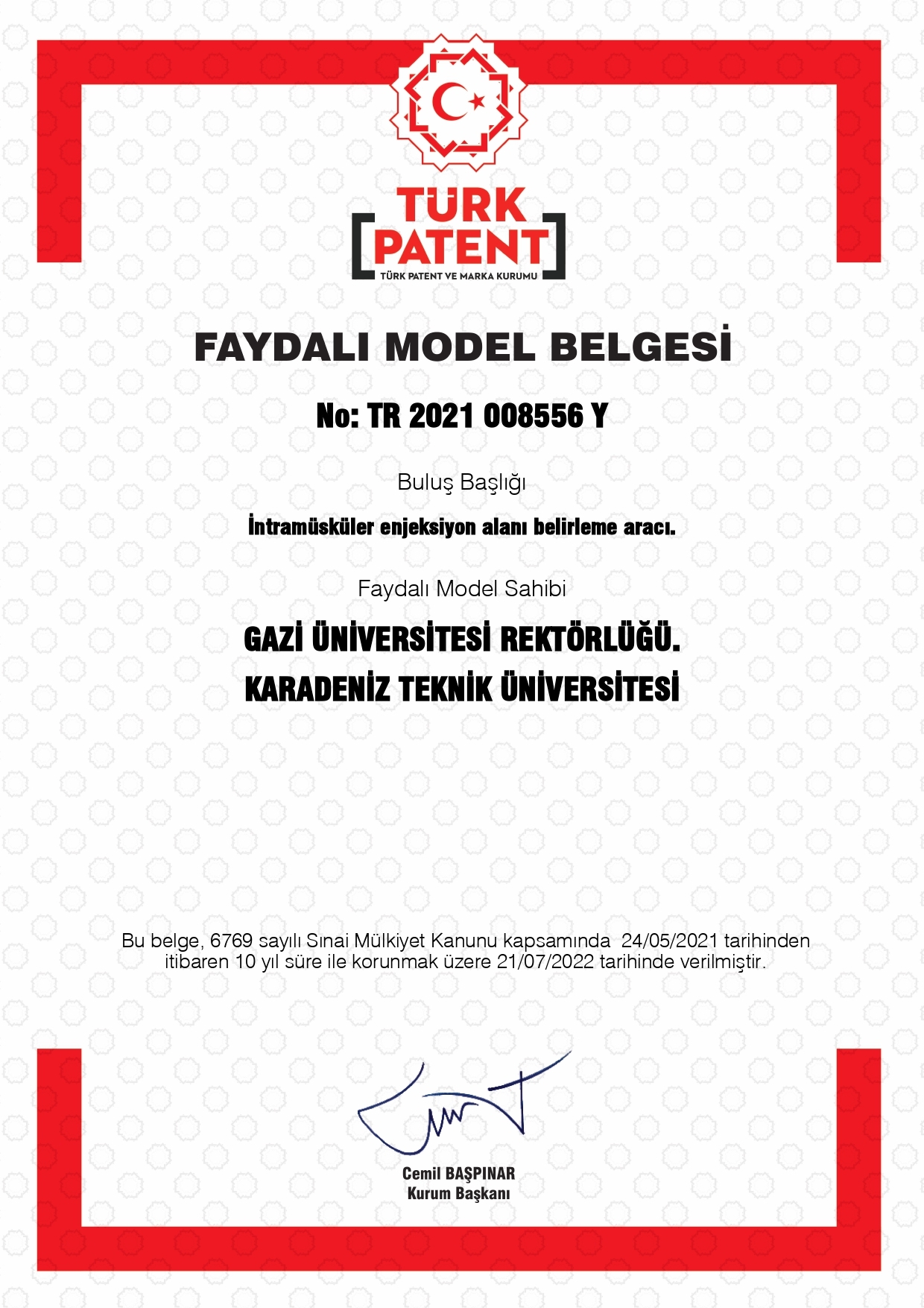 faydalı model belge-1