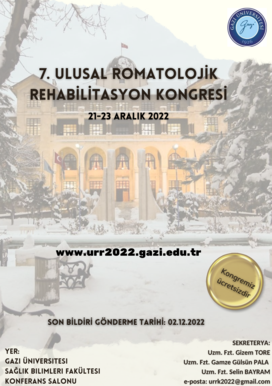 7. ULUSAL ROMATOLOJİK REHABİLİTASYON KONGRESİ