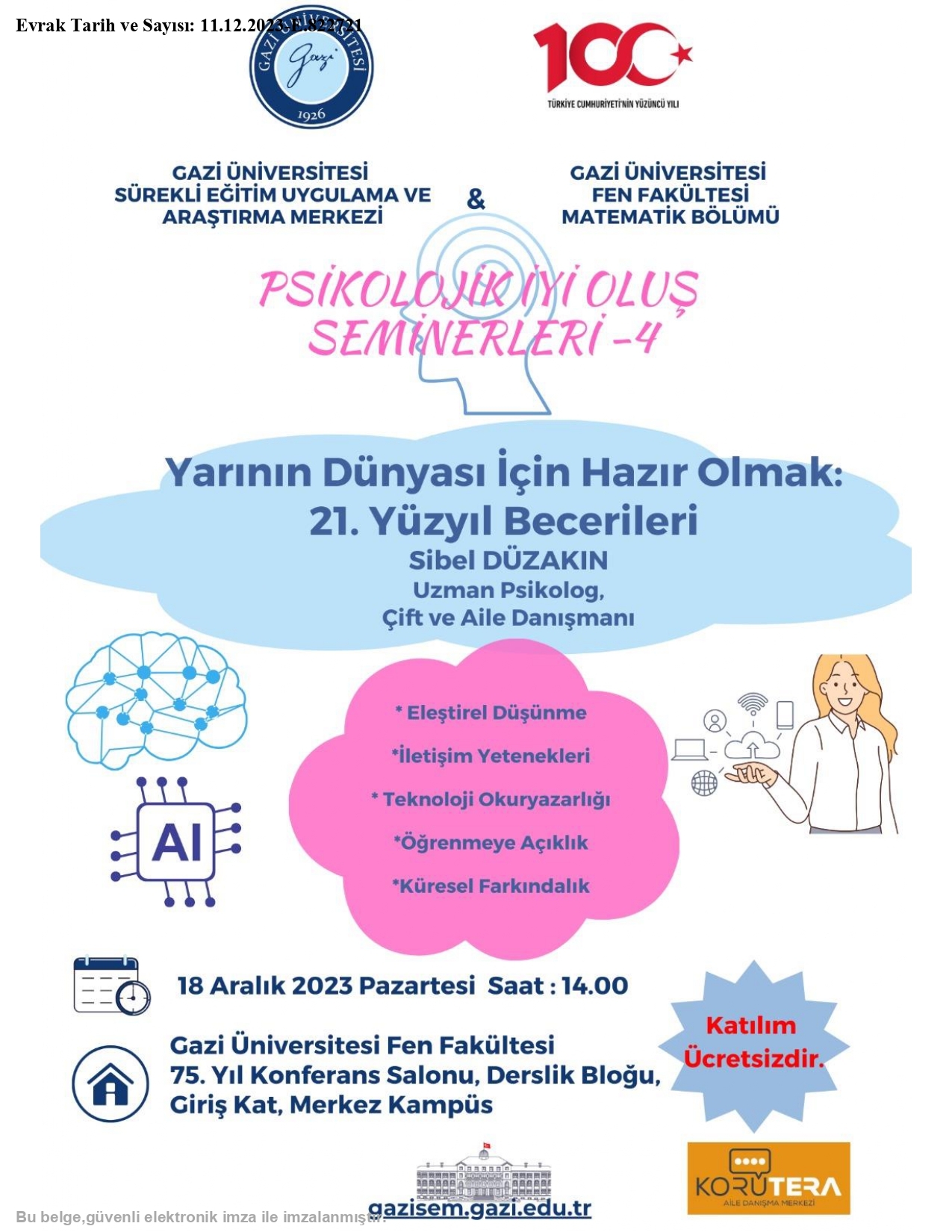 Psikolojik İyi Oluş Seminerleri-4 
