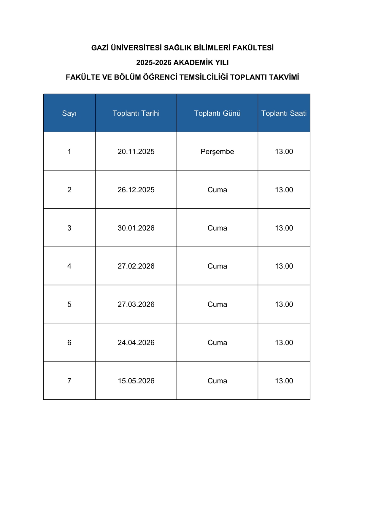 Temsilcilik Toplantı Takvimi-1