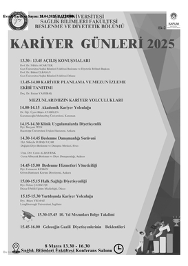 Beslenme ve Diyetetik Bölümü Kariyer Günleri-2025
