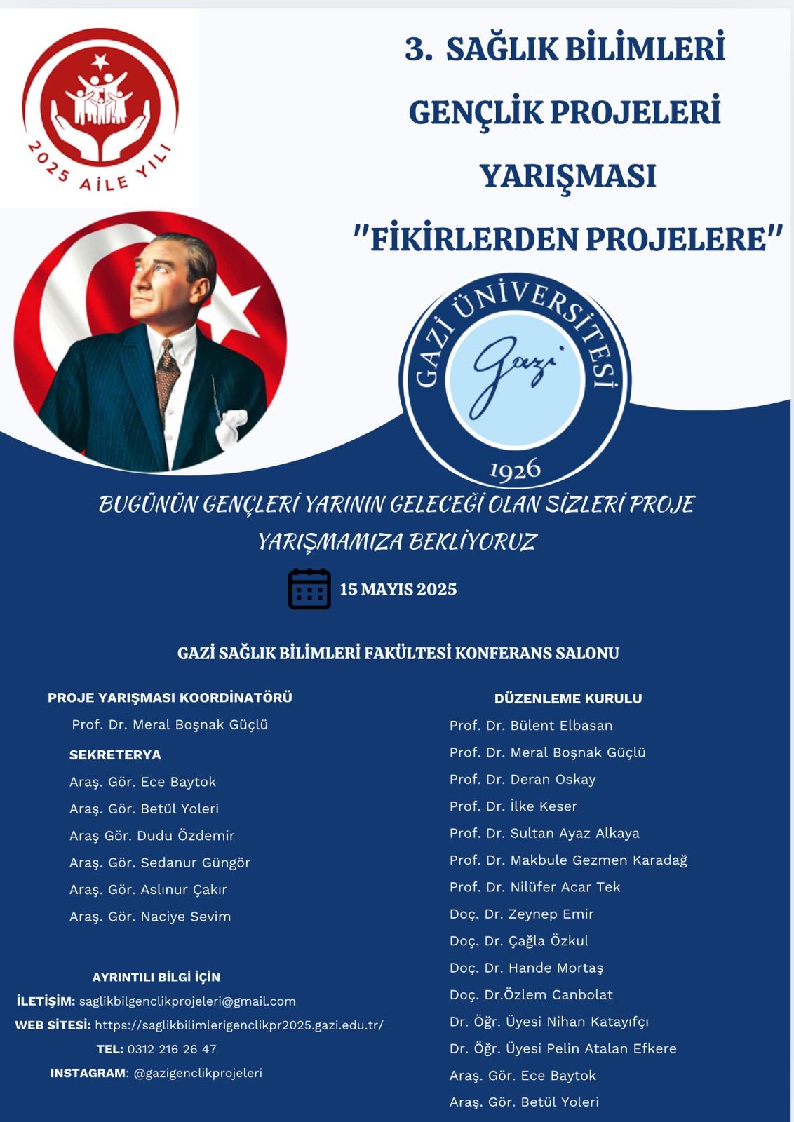 3. Sağlık Bilimleri Gençlik Projeleri Yarışması 