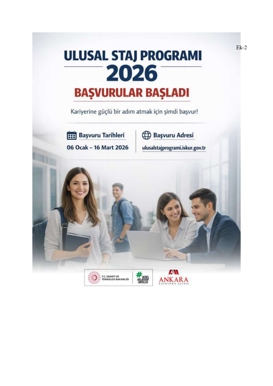 Ulusal Staj Programı 2026 Yılı Başvuruları Başladı