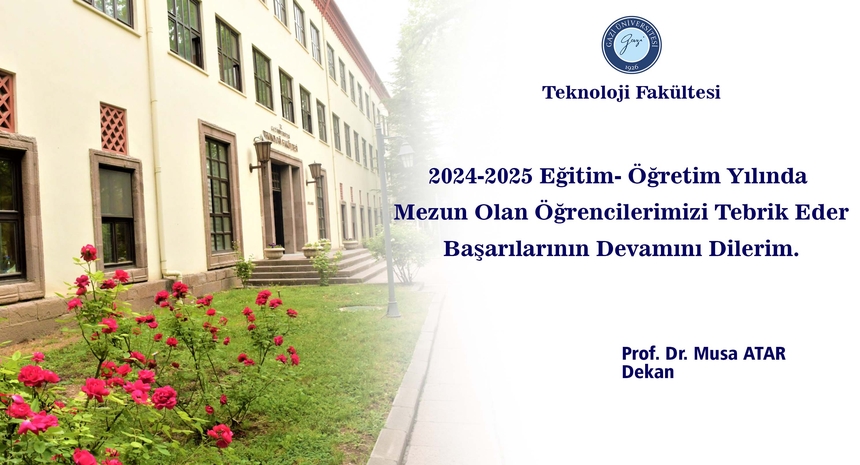 2025- Fakültemizden Mezun Olan Öğrencilerimizin Tebrik  Görseli 