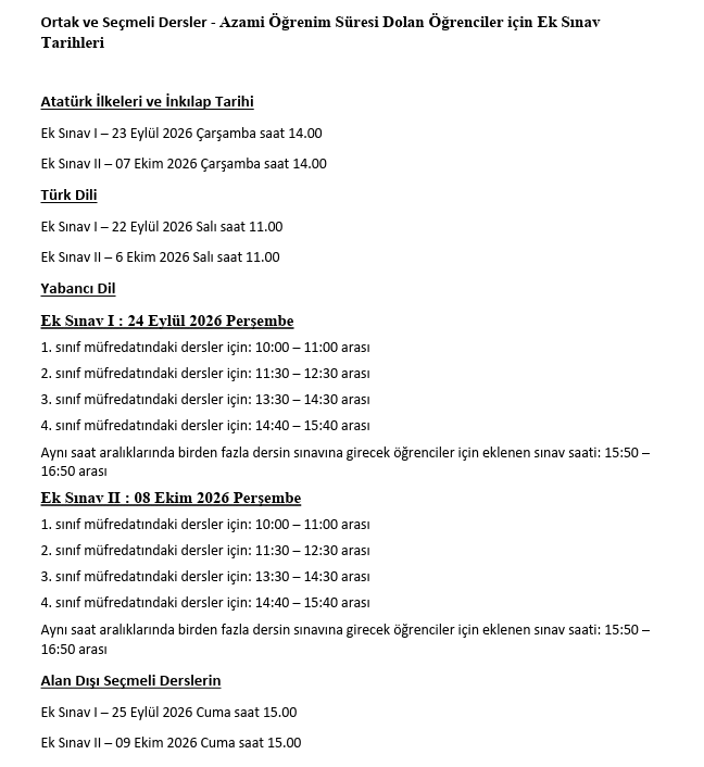 Ortak ve Seçmeli Dersler-1