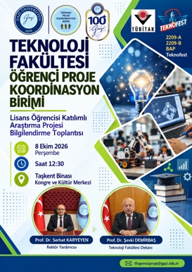 Lisans Öğrencisi Katılımlı Araştırma Projesi Bilgilendirme Toplantısı