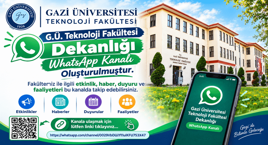 G.Ü. Teknoloji Fakültesi WhatsApp Kanalı